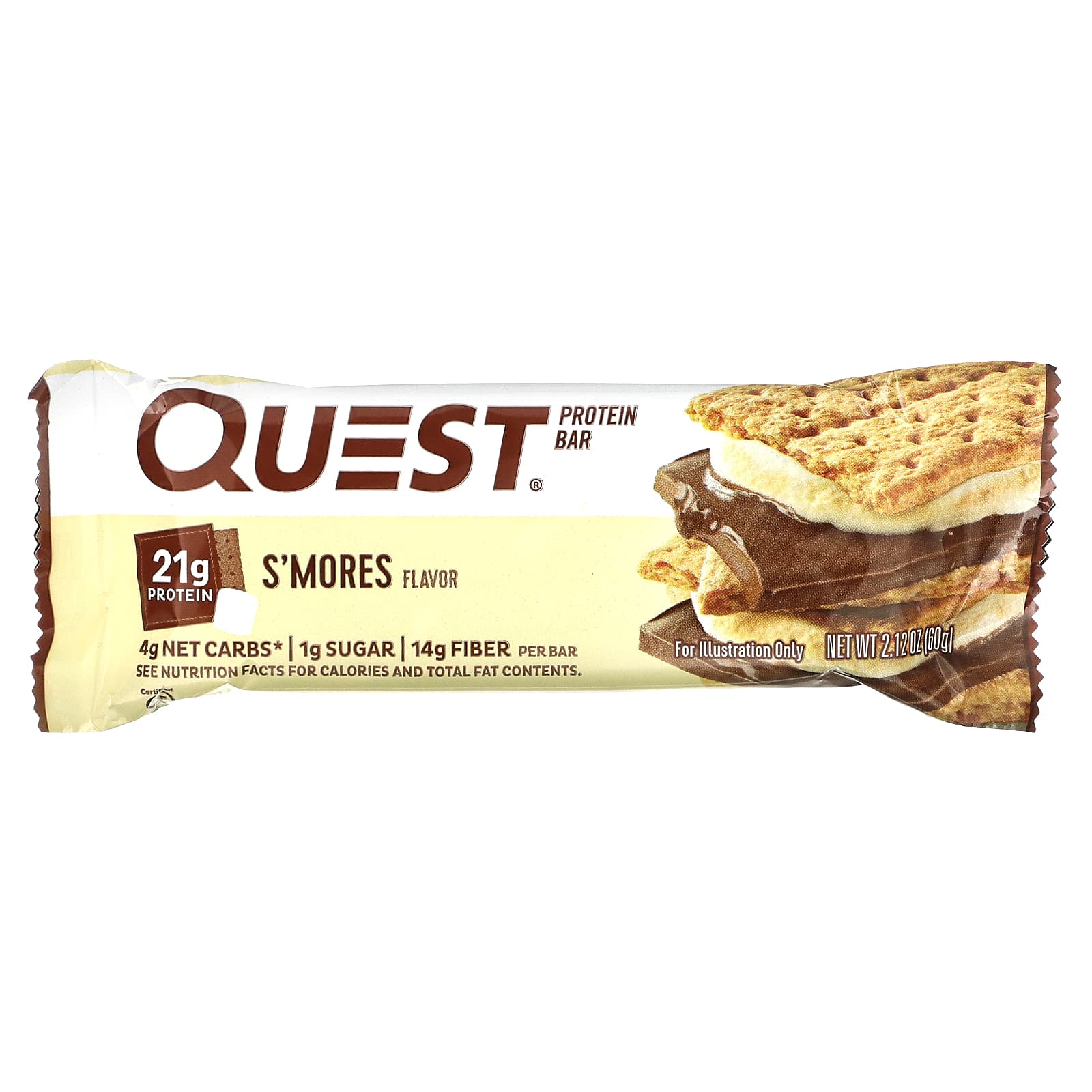 Quest Nutrition, Protein Bar, S'mores, 12 Bars, 2.12 (60 g) Each