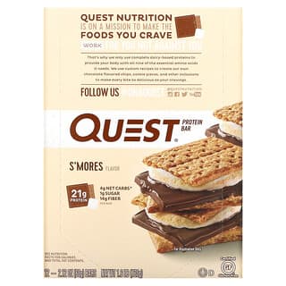 Quest Nutrition, Protein Bar, S'mores, 12 Bars, 2.12 (60 g) Each