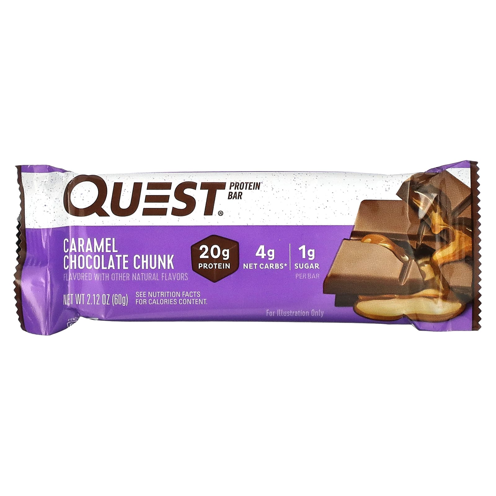 Quest Nutrition, Protein Bar, Caramel Chocolate Chunk, 12 Bars, 2.12 oz ...