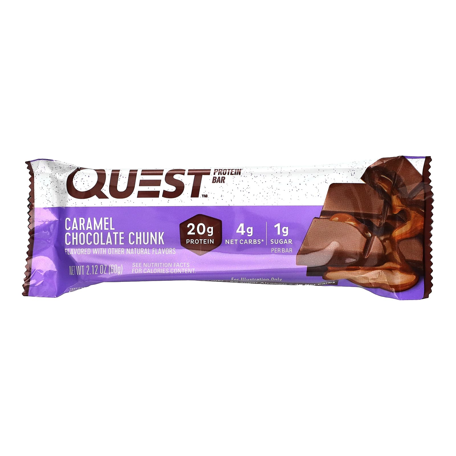Quest Nutrition, Protein Bar, Caramel Chocolate Chunk, 12 Bars, 2.12 oz ...
