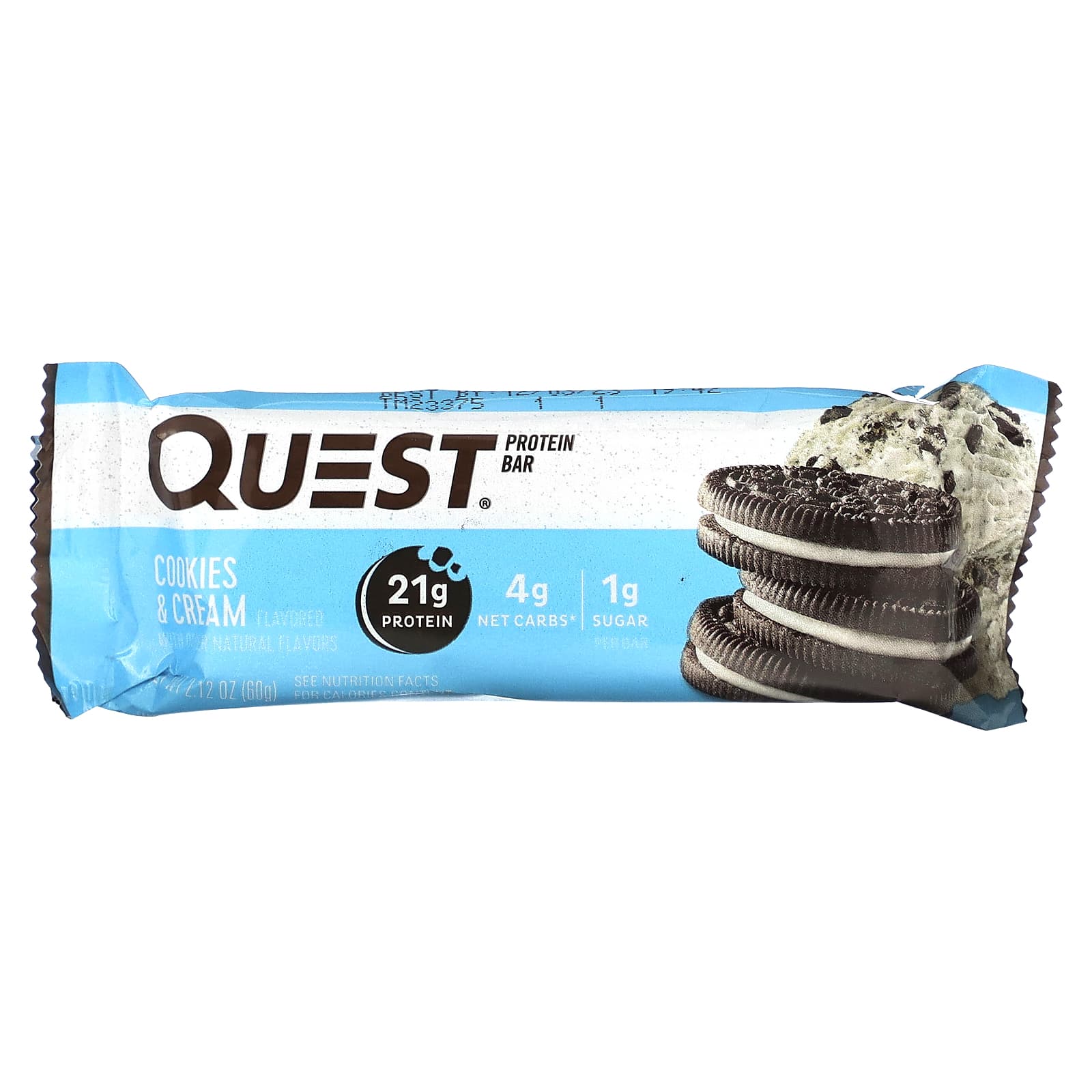 Quest Nutrition, Protein Bar, Cookies & Cream, 4 Bars, 2.12 oz (60 g) Each