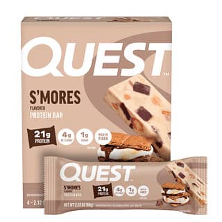 Quest Nutrition, Протеиновый батончик, S'Mores, 4 батончика, 60 г (2,12 унции) каждый