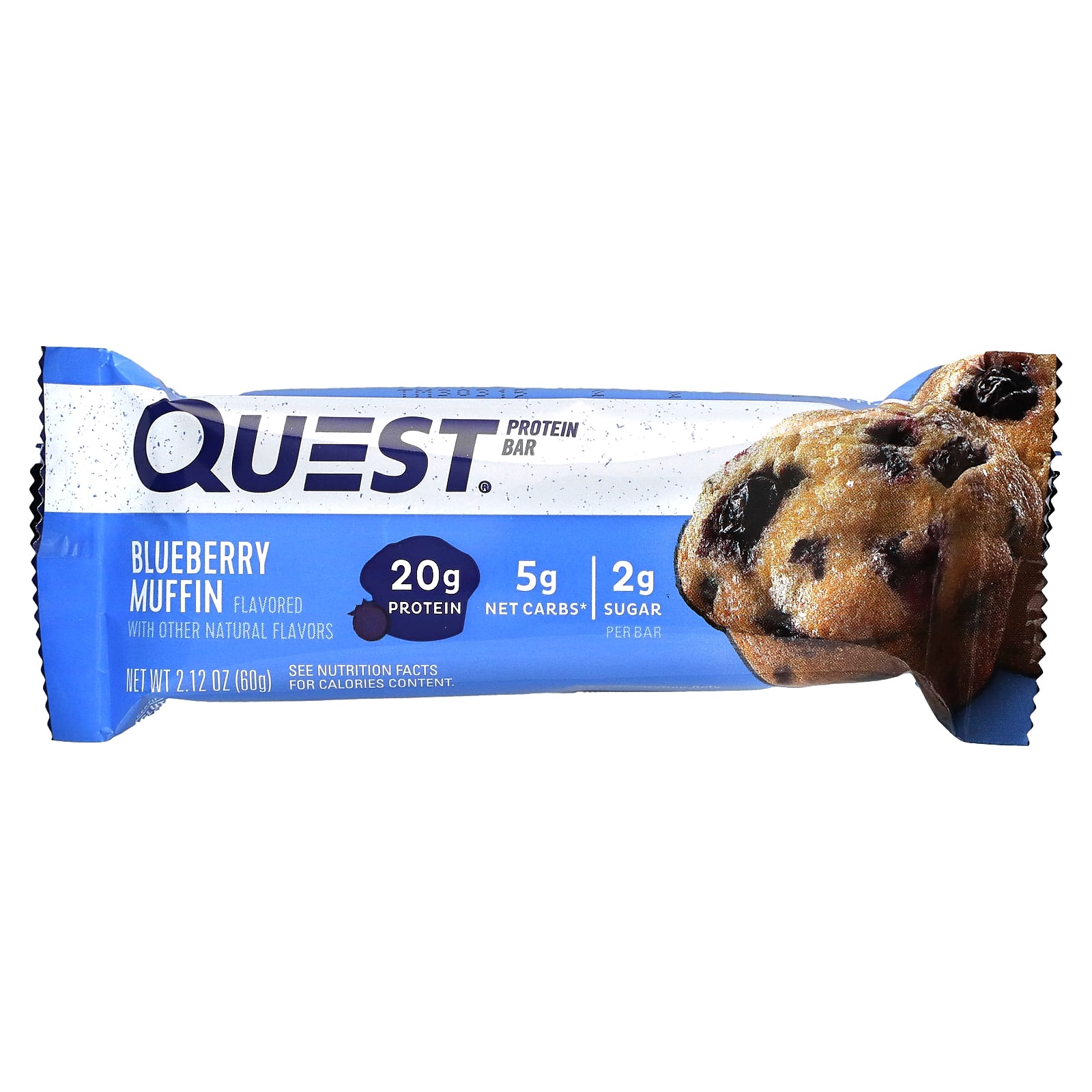 Quest Nutrition, Protein Bar, Blueberry Muffin, 12 Bars, 2.12 oz (60 g ...