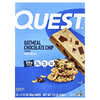 Quest Nutrition, Proteinszelet, zabpehely csokoládé chips, 12 szelet, 60 g, mindegyik