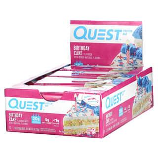 Quest Nutrition, Protein Bar, Birthday Cake, 12 Bars, 2.12 oz (60 g) Each
