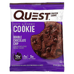 Quest Nutrition, Galleta proteica, Doble chispas de chocolate, Paquete de 12, 59 g (2,08 oz) cada una