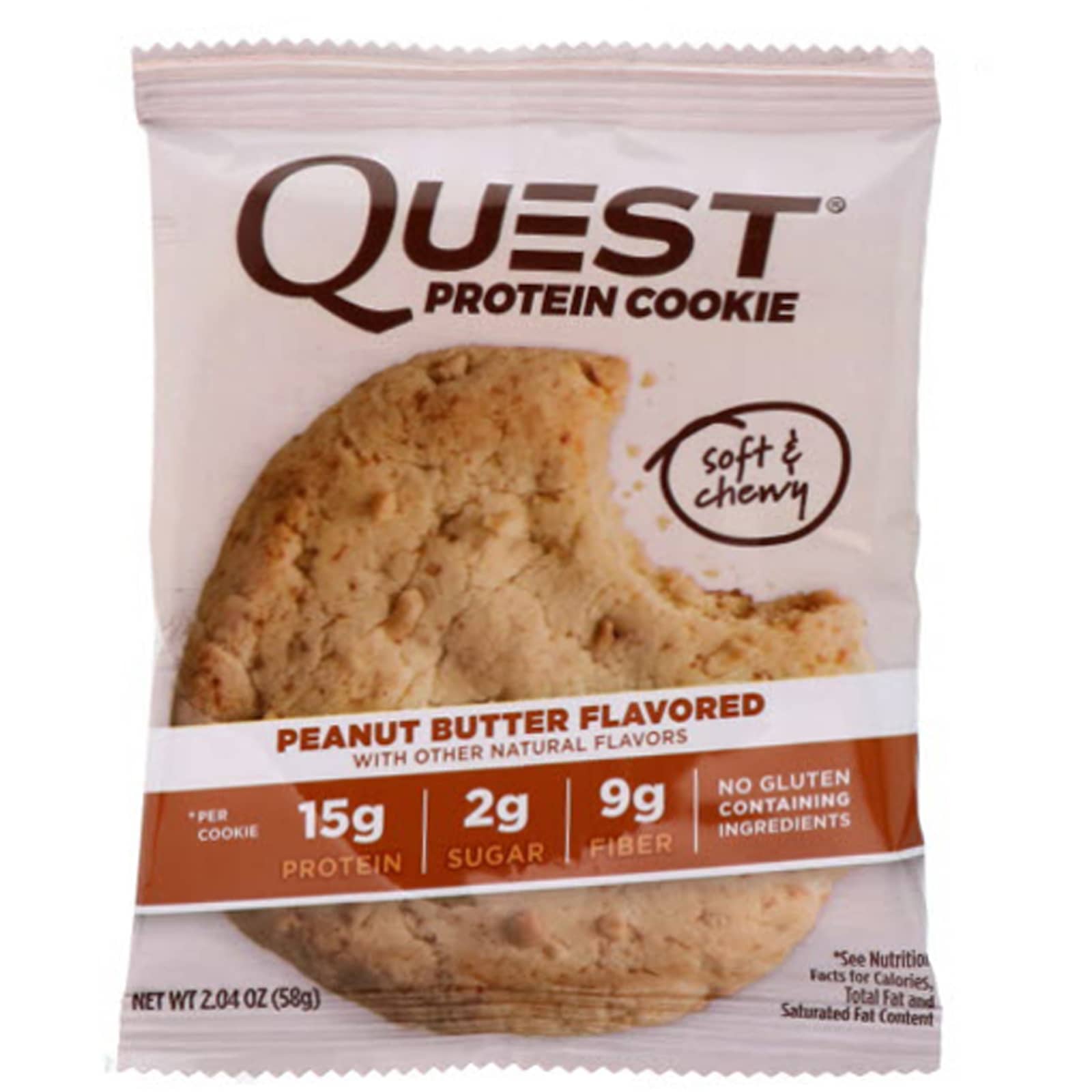 Quest Nutrition, Protein Cookie, Peanut Butter, 12 Pack, 2.04 oz (58 g