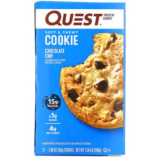 Quest Nutrition, Cookie protéiné, Pépites de chocolat, Paquet de 12, 59 g chacun