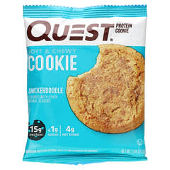 Quest Nutrition, 蛋白質餅乾，Snickerdoodle，12 塊，每塊 2.04 盎司（58 克）