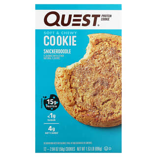 Quest Nutrition, 蛋白质饼干，Snickerdoodle，12 块，每块 2.04 盎司（58 克）