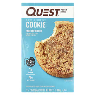 Quest Nutrition, Cookie de Proteína, Snickerdoodle, 12 Cookies, 58 g (2,04 oz) Cada