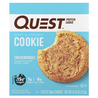 Quest Nutrition, Protein Cookie, Snickerdoodle, 4 Cookies, 2.04 oz (58 g) Each