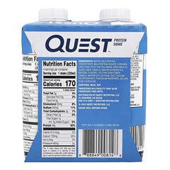 Quest Nutrition, Protein Shake, Vanilla, 4 Shakes, 11 fl oz (325 ml) Each