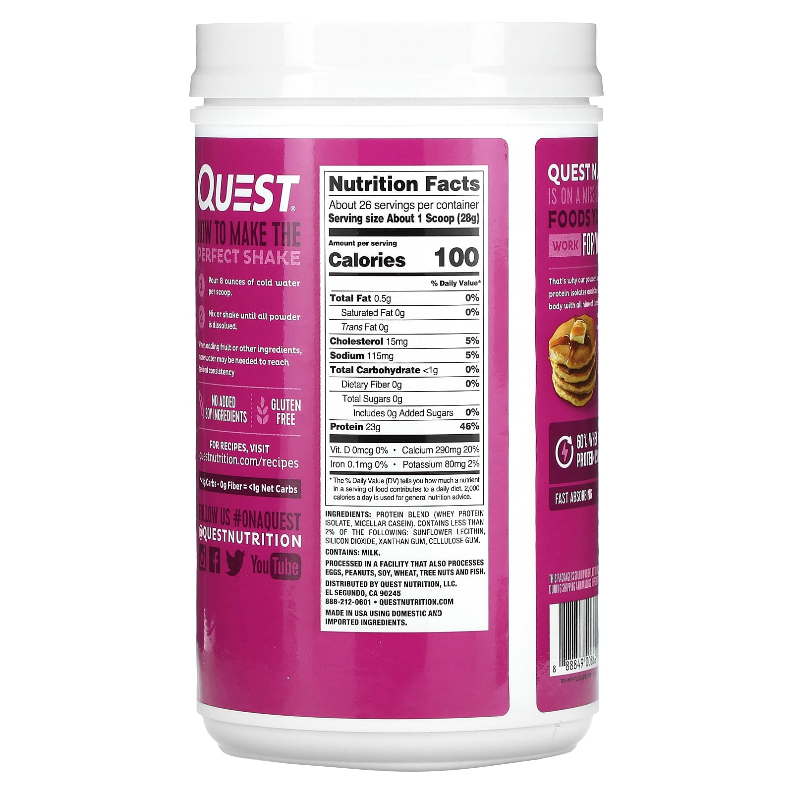 Quest Nutrition, Protein Powder, MultiPurpose Mix, 1.6 lb (726 g)