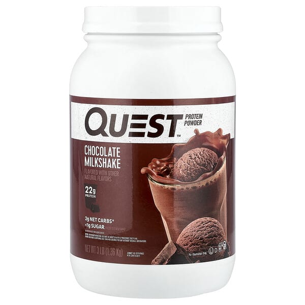 Quest Nutrition Protein Powder, Chocolate Milkshake, 3 lb (1.36 kg)