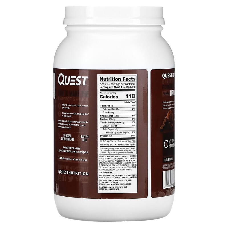 Chocolate Milkshake Protein Powder – Quest Nutrition