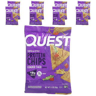 Quest Nutrition, 토르티야식 단백질 칩, 로디드 타코, 8봉, 각 32g(1.1oz)
