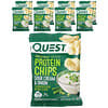 Chips de proteína de estilo original, Crema ácida y cebolla`` 8 bolsas, 32 g (1,1 oz) cada una