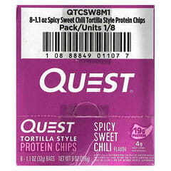 Quest Nutrition, トルティーヤスタイルプロテインチップス、スパイシースイートチリ、8袋、各32g（1.1オンス）