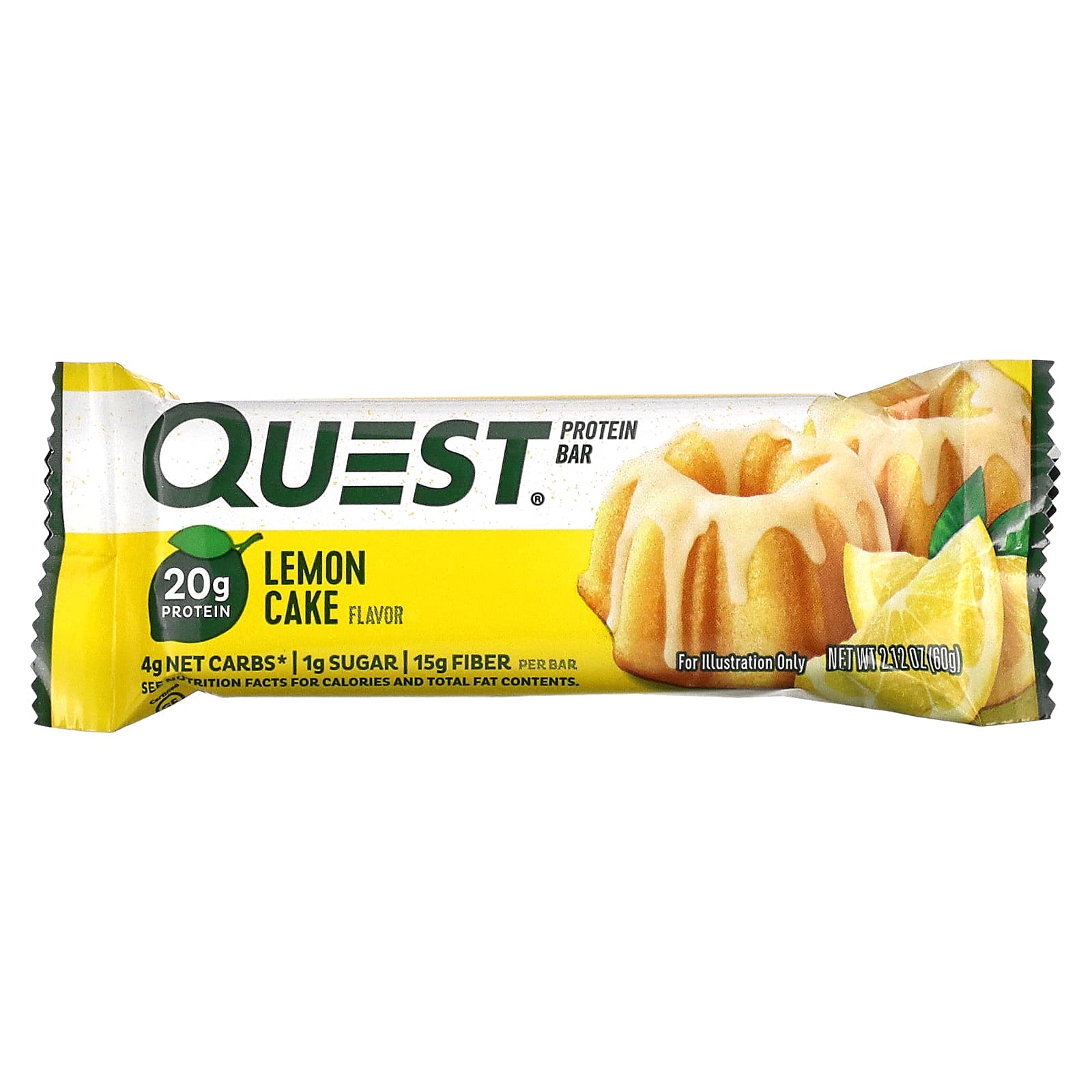 Quest Nutrition, Protein Bar, Lemon Cake, 12 Bars, 2.12 oz (60 g) Each