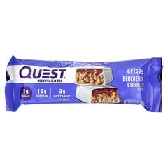 Quest Nutrition, Barrita proteica para héroes, Pastel de arándanos azules crujiente, 12 barritas, 60 g (2,12 oz) cada una