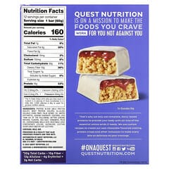 Quest Nutrition, Barrita proteica para héroes, Pastel de arándanos azules crujiente, 12 barritas, 60 g (2,12 oz) cada una