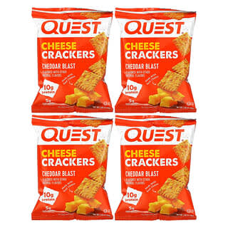 Quest Nutrition, Cheese Crackers, Cheddar Blast, 4 Bags, 1.06 oz (30 g) Each