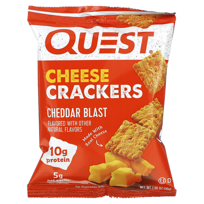 Quest Nutrition, Cheese Crackers, Cheddar Blast, 4 Bags, 1.06 oz (30 g ...