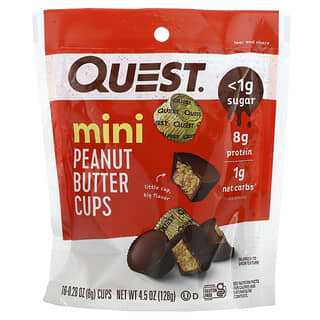 Quest Nutrition, Mini Peanut Butter Cups, 16 Cups, 0.28 oz (8 g) Each