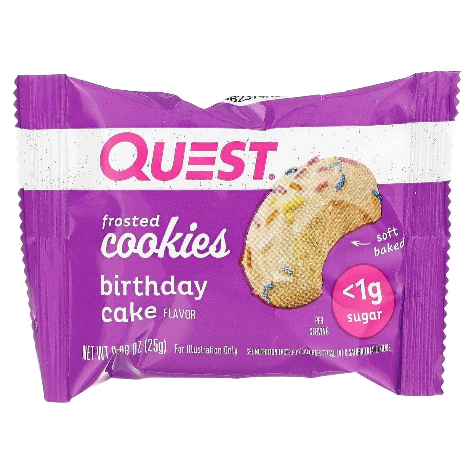 Quest Nutrition, Frosted Cookies, Birthday Cake, 8 Cookies, 0.88 oz (25