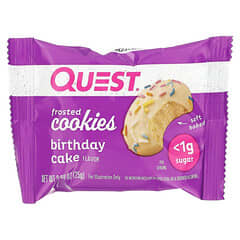 Quest Nutrition, Frosted Cookies, Birthday Cake, 8 Cookies, 0.88 oz (25 g) Each