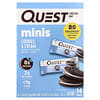 Quest Nutrition, 미니스, 프로틴바, 쿠키 & 크림, 바 14개, 각 23g(0.81oz)