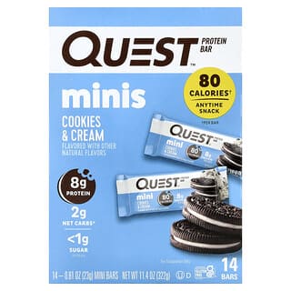 Quest Nutrition, Mini barres protéinées, Biscuits à la crème, 14 barres, 23 g pièce