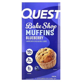 Quest Nutrition, Muffiny z pekárny, borůvkové, 8 muffinů, 57 g každý