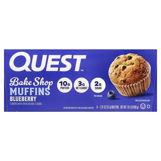 Quest Nutrition, Muffins Bake Shop, Myrtille, 8 muffins, 57 g chacun