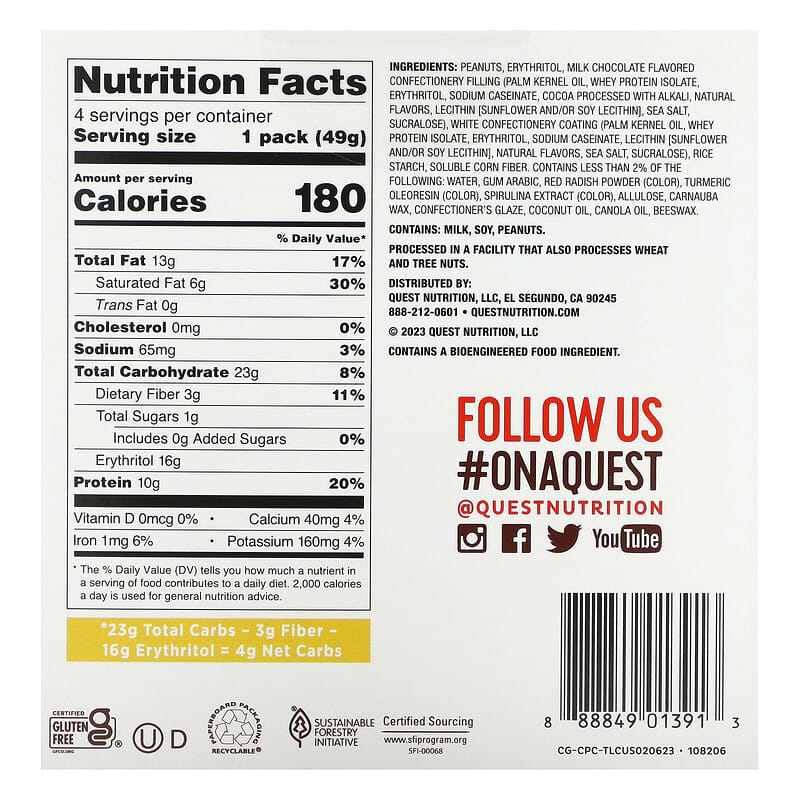 Chocolatey Coated Peanut Candies – Quest Nutrition