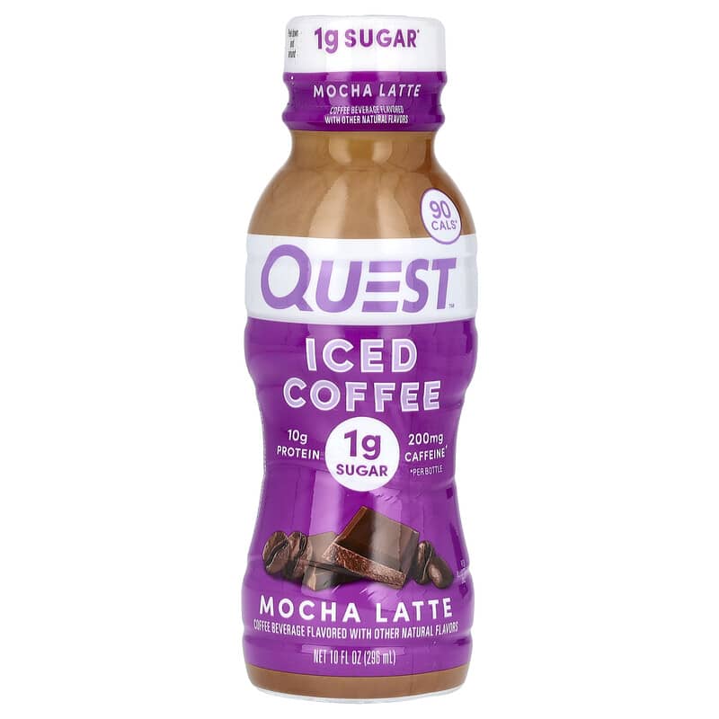 Iced Coffee, Mocha Latte, 4 Bottles, 10 fl oz (296 ml) Each