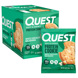 Quest Nutrition, Protein Cookie, белый шоколад и макадамия, 12 печений, 58 г (2,04 унции)
