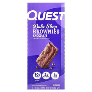 Quest Nutrition, Брауни от Bake Shop, Шоколад, 10 Браунита, 1,98 унции (56 г) всяко