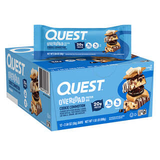 Quest Nutrition, Протеиновый батончик Overload, Cookie Commotion, 12 батончиков, 58 г (2,04 унции)