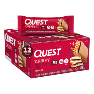 Quest Nutrition, Protein Bar, Crispy Peanut Butter & Jelly, 12 Bars, 2.12 oz (60 g) Each