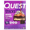 Quest Nutrition, 스택스, 프로틴바, 브라우니 알라 모드, 바 4개, 각 67g(2.36oz)