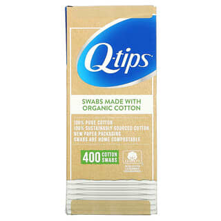 Q-tips, Organic Cotton Swabs, 400 Swabs