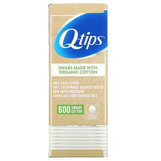 Q-tips, Organic Cotton Swabs, 600 Swabs