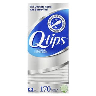 Q-tips, Hisopos de algodón con tiras de papel, 170 hisopos