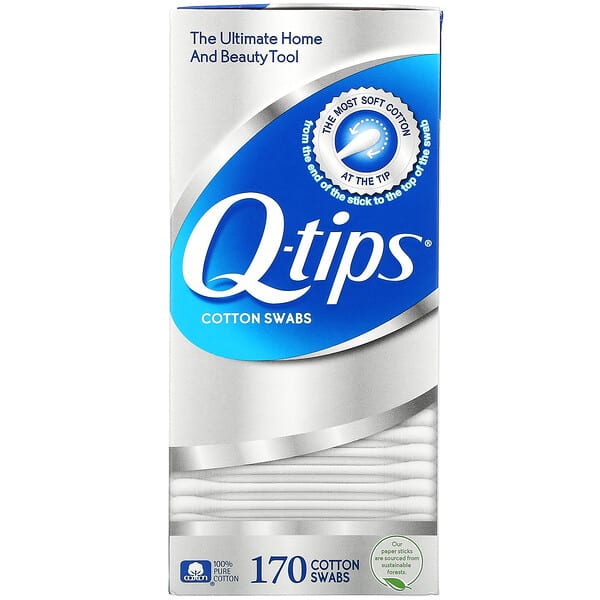 Q-tips, Original Cotton Swabs, 170 Cotton Swabs