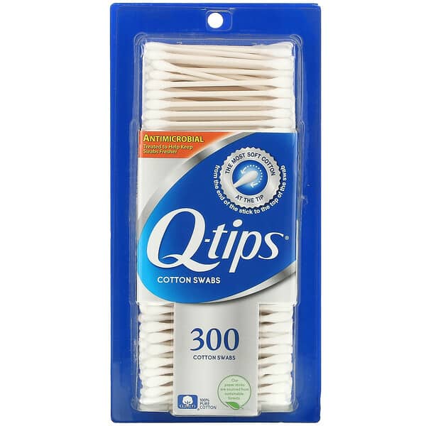 Q-tips, Hisopos de algodón, 300 hisopos