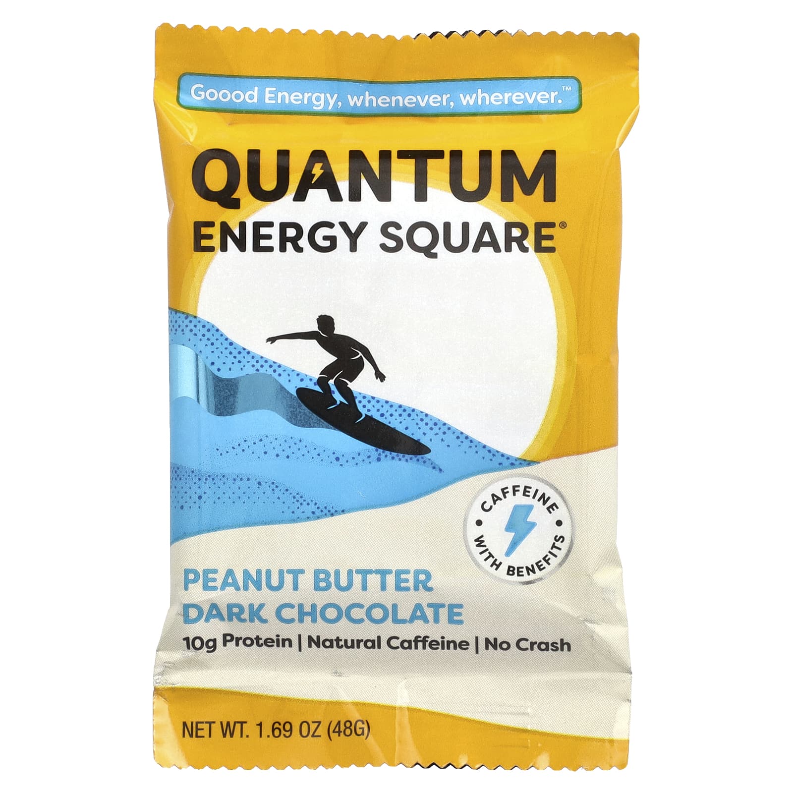 Quantum Energy Square, Peanut Butter Dark Chocolate, 8 Squares, 1.69 oz ...