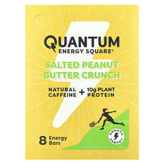 Quantum Energy Square, Salted Peanut Butter Crunch, 8 Energy Bars, 1.69 oz (48 g) Each