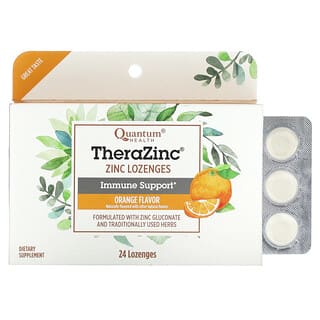 Quantum Health, TheraZinc, Zinc Lozenges, Orange, 24 Lozenges